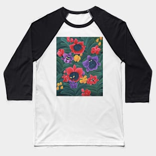 Cats and orchid flowers Baseball T-Shirt